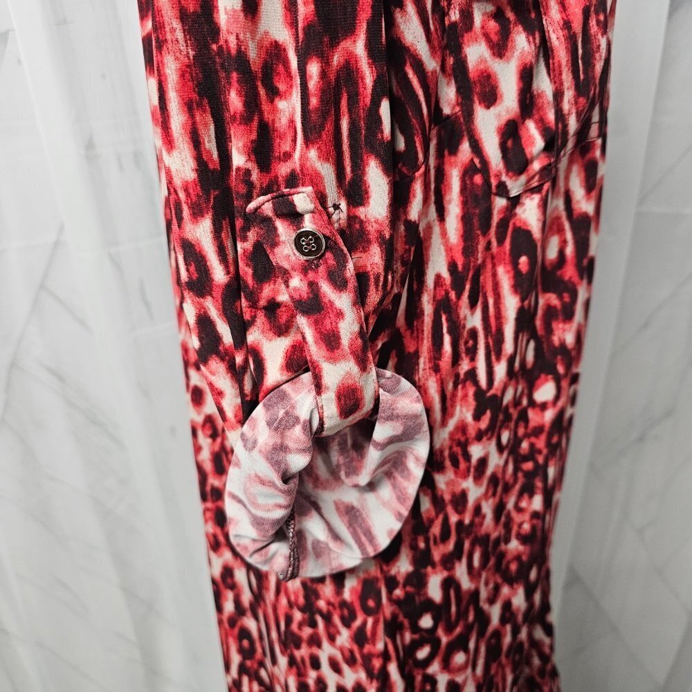 Leopard Print Red Dress - Picture 4 of 15